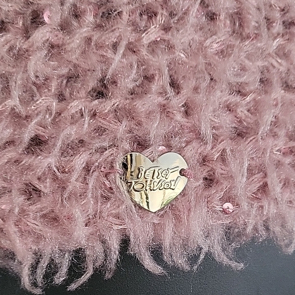 Betsey Johnson Soft Pink Knit Scarf - Picture 2 of 7